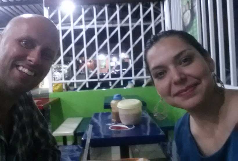 Discussing fish farming with a wonderful friend in El Salvador