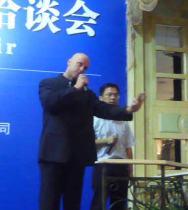 Speaking in China on the nutritional and environmental benefits of fish heads from Alaska